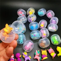 10pclot 3035mm diameter plastic transparent balls capsules toys with inside mini dolls toys randomly mix for vending machine