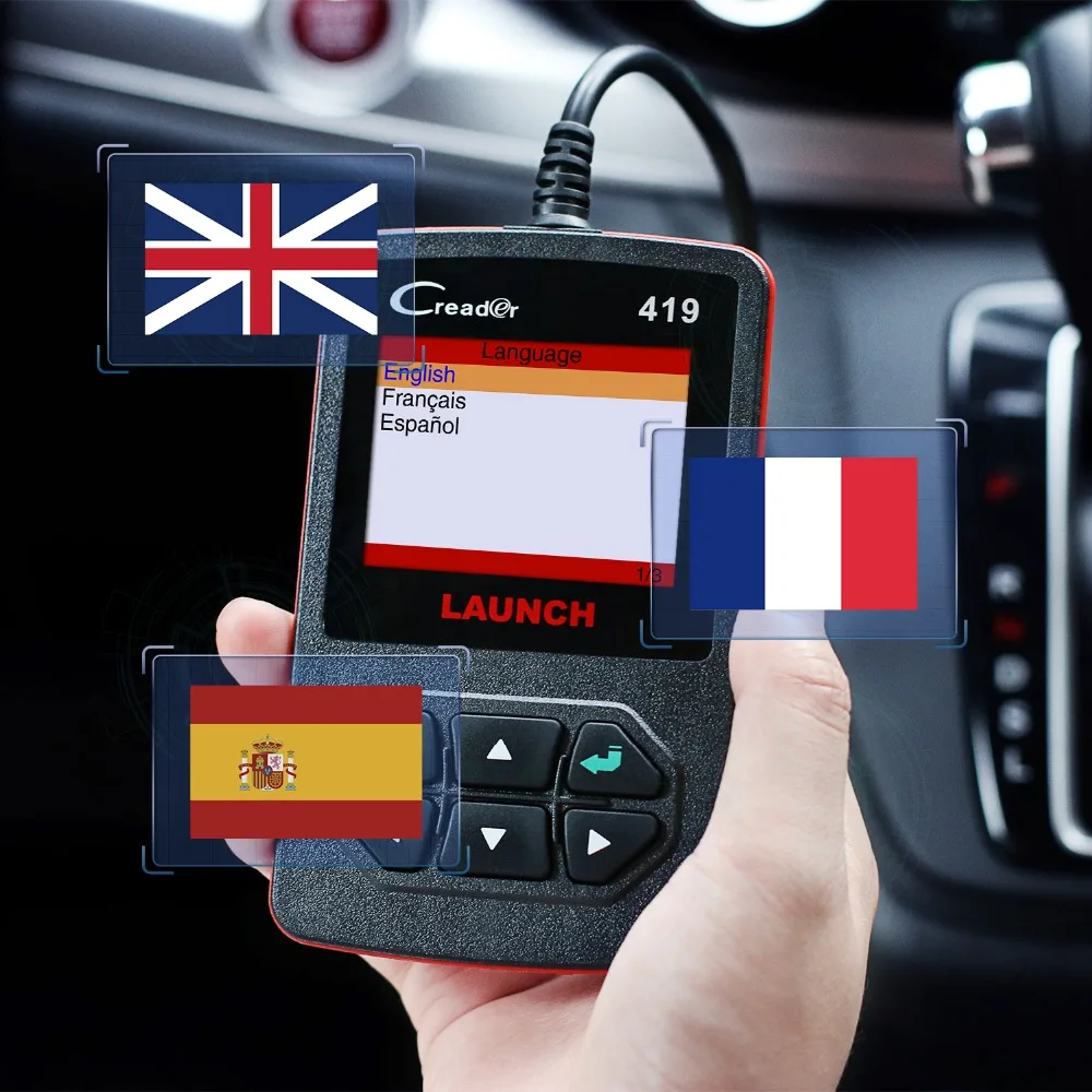 Запуск Creader 419 OBD2 EOBD код читателя сканирования OBDII OBD 2 CR419 Creade 4001 автомобиля