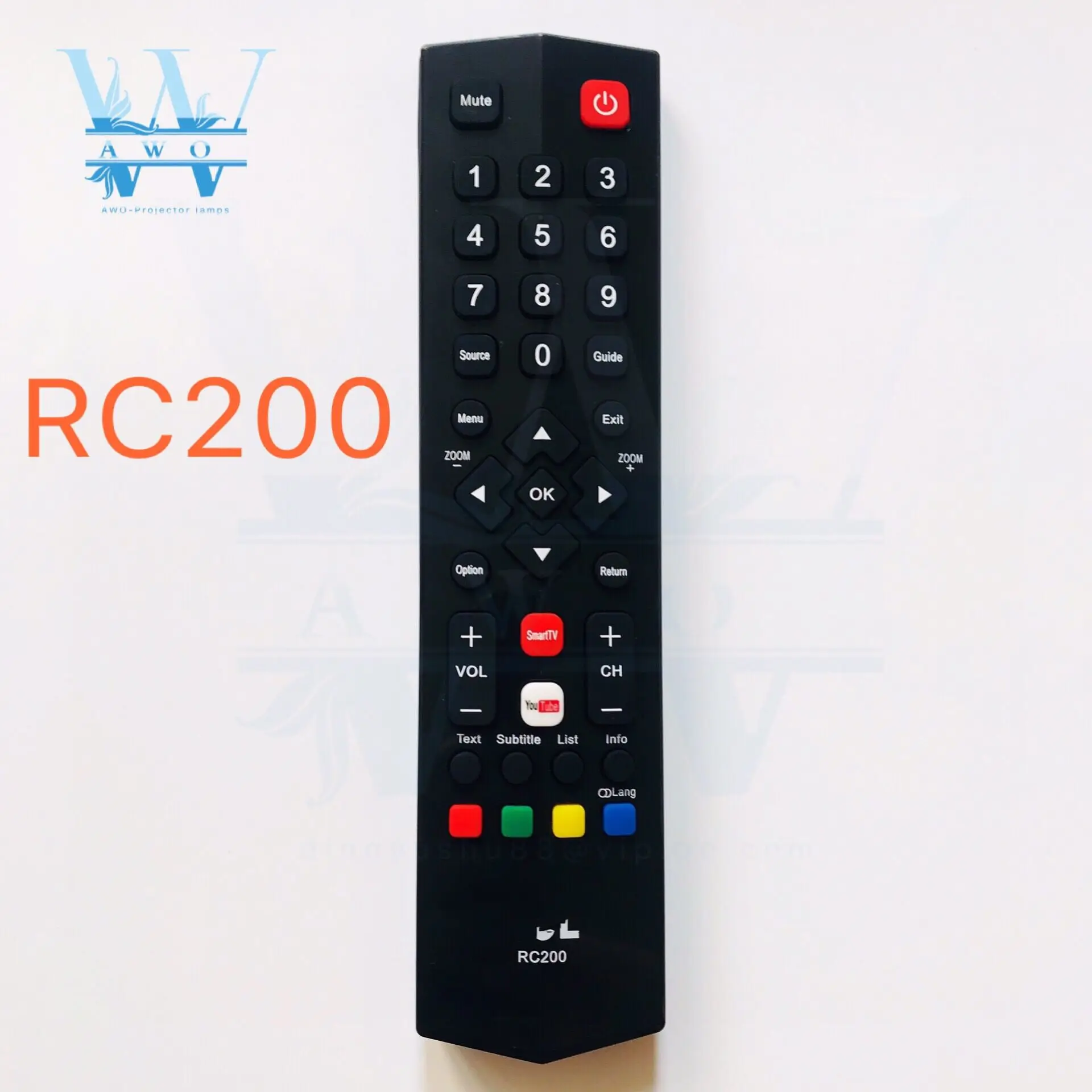 

AWO Новый RC200 универсальный пульт дистанционного управления Замена для TCL Smart TV LCD LED беспроводной пульт дистанционного управления высокое кач...