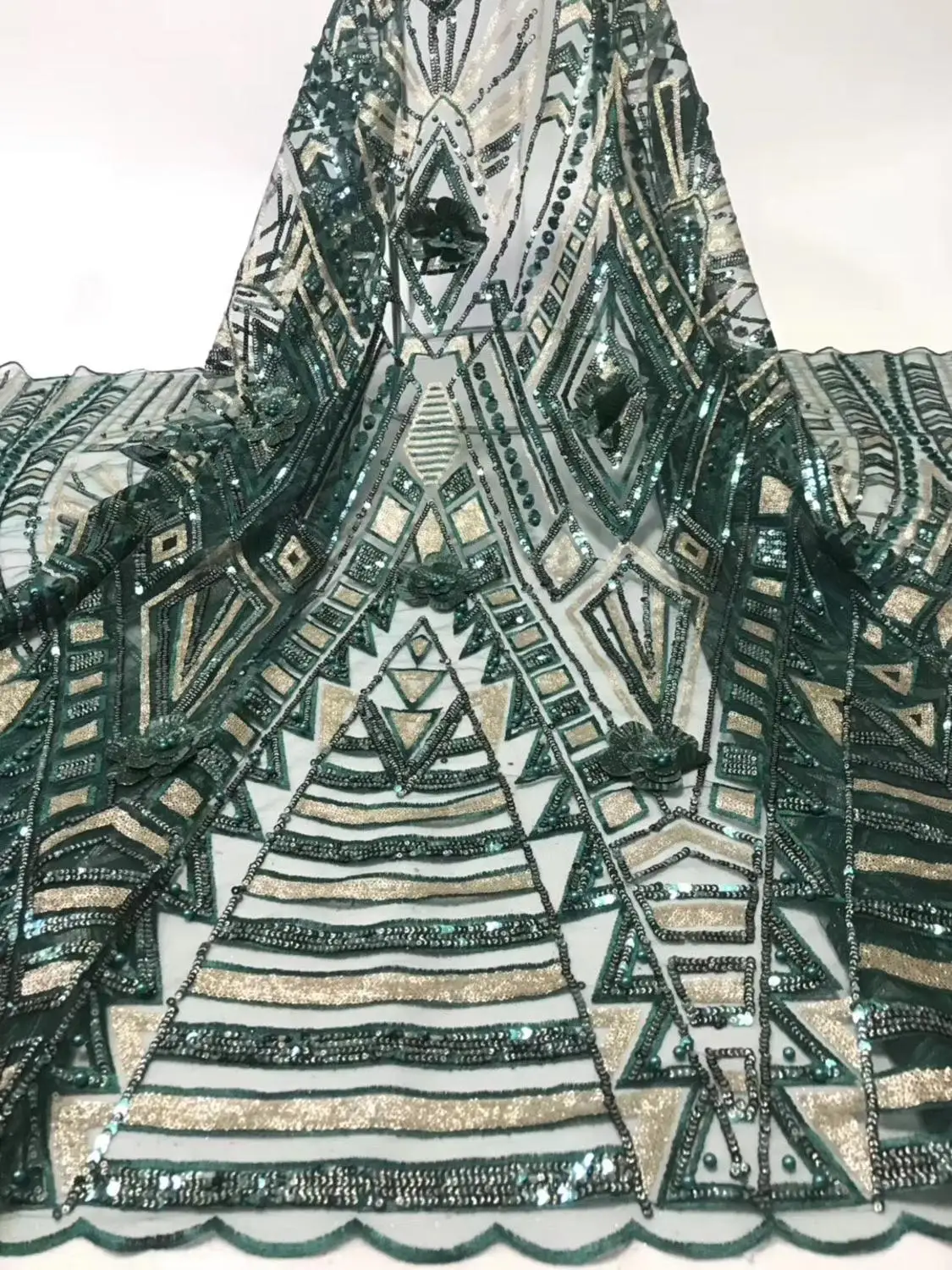 

Beautiful Nigerian wedding french lace very neat allover sequins embroidery African tulle lace fabric Nigerian celebration