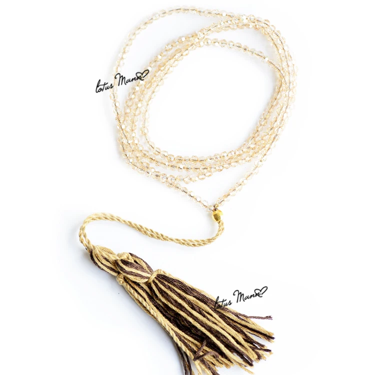 

Lotusmann mix match gold crystal tassel necklace