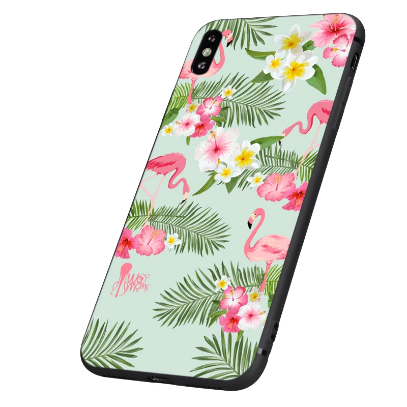 Black tpu case for iphone 5 5s se 6 6s 7 8 plus x 10 silicone cover XR XS 11 pro MAX Lips Flamingo | Мобильные телефоны и