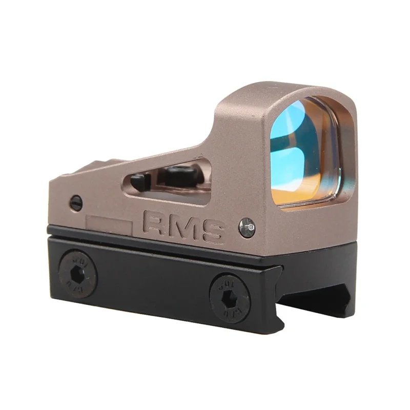 RL5-0035Tan Тактический RMS Reflex Mini Red Dot прицел с вентилируемым креплением и прокладками для охоты страйкбол пистолет Glock RL5-0035 - Цвет: RL5-0035Tan