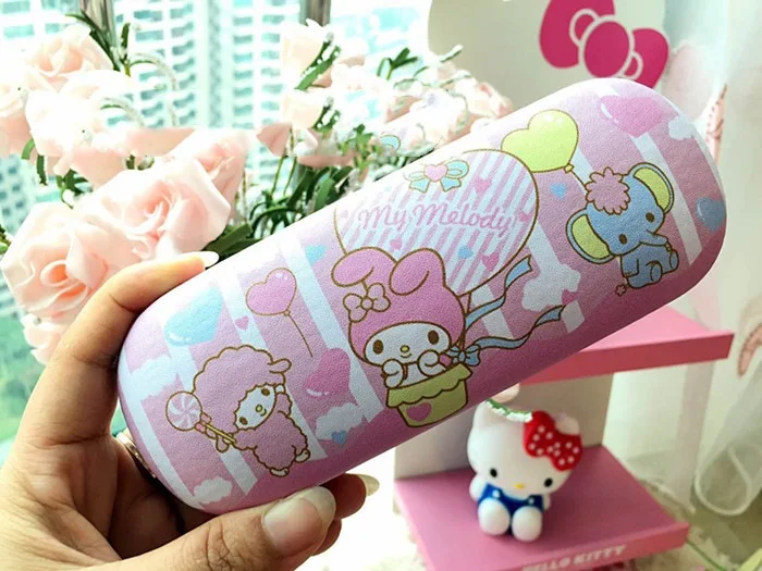 Новая мода мультфильм кошка hello kitty кожа Студенческая девушка близорукий Чехол для очков Леди Портативный Прекрасный Футляр для очков подарок на день рождения