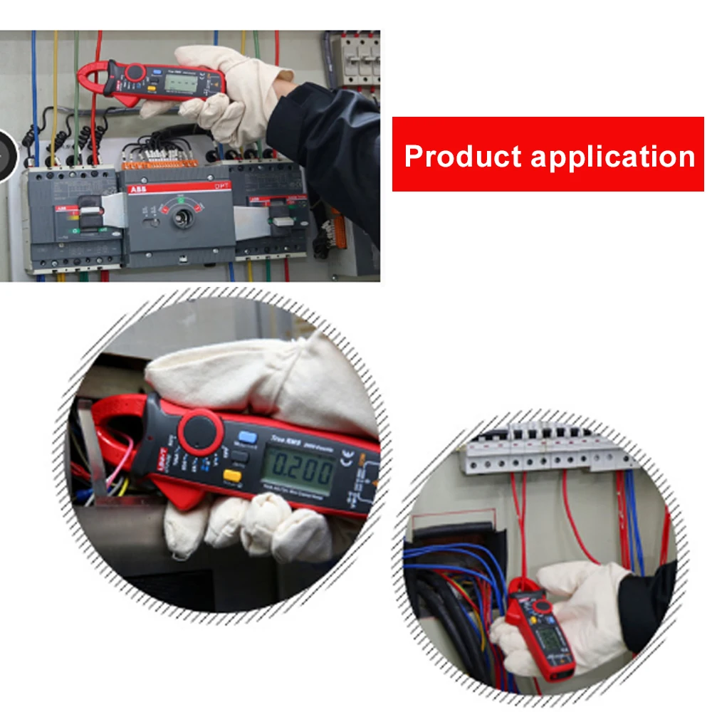 UNI T UT210D цифровой клещи мультиметр AC/DC Ток Напряжение сопротивление емкость