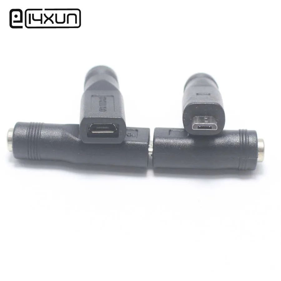 1 шт. 5 5x2 мм гнездовой разъем на 5pin Micro USB штекер 90/180 градусов DC питания адаптер для