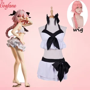 Fate Grand Order апокрифа астольфо асуторло бикини купальный костюм Sukumizu топы юбки наряд Аниме Косплей костюмы парик