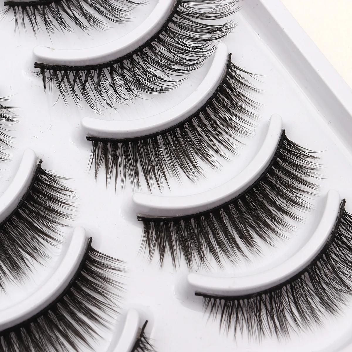 

New 10 Pairs Handmade 3D Mink Lashes Short False Eyelashes Cross Messy Dense Natural Eye Lashes Stage Makeup False Eyelashes