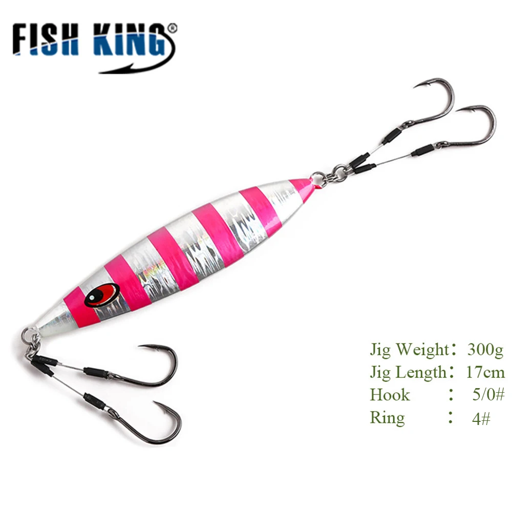 FISH KING 4 цвета 3D глаза металлические рыболовные блесны Ложка морская твердая