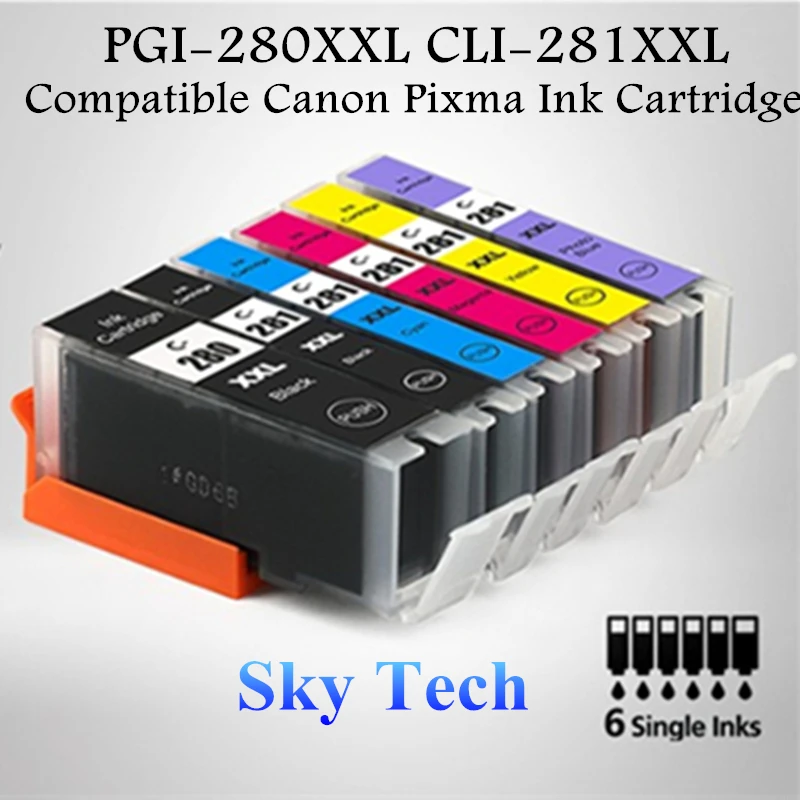 Качественные совместимые чернильные картриджи для PGI280 CLI281 Canon