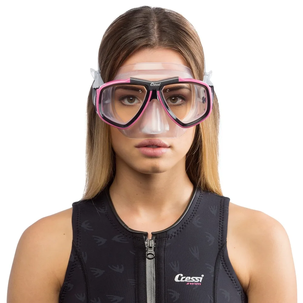 Cressi FOCUS маска для подводного плавания из закаленного стекла 2 окна низкая