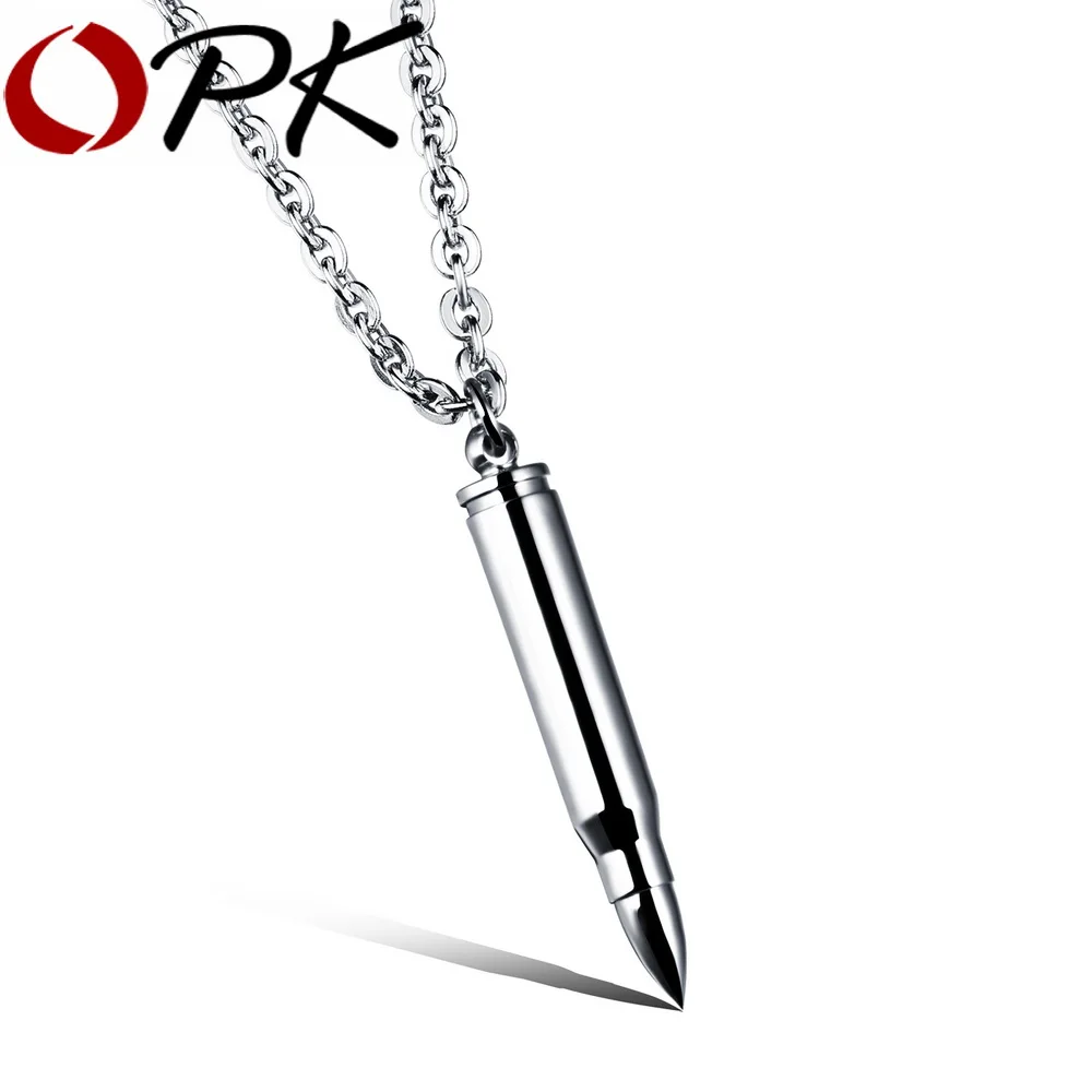 OPK классное мужское ожерелье с кулоном в виде пули новая мода панк стиль