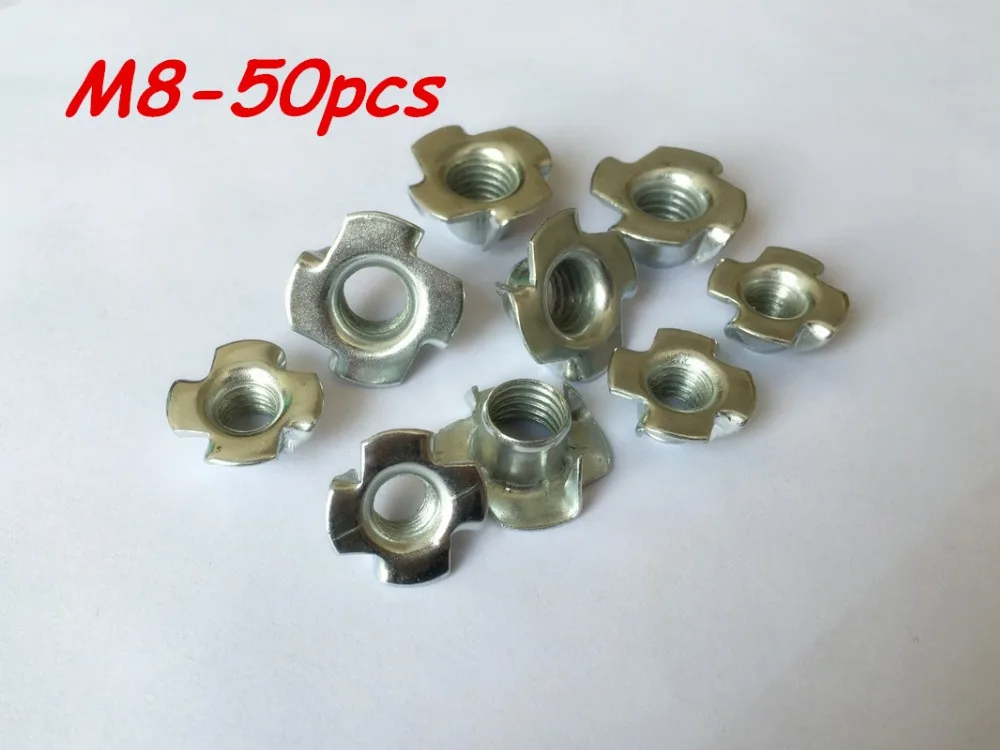

M8 Carbon Steel Zinc Plated Four Claw Nut Femal Nuts 50Pcs/Lot Free Shipping