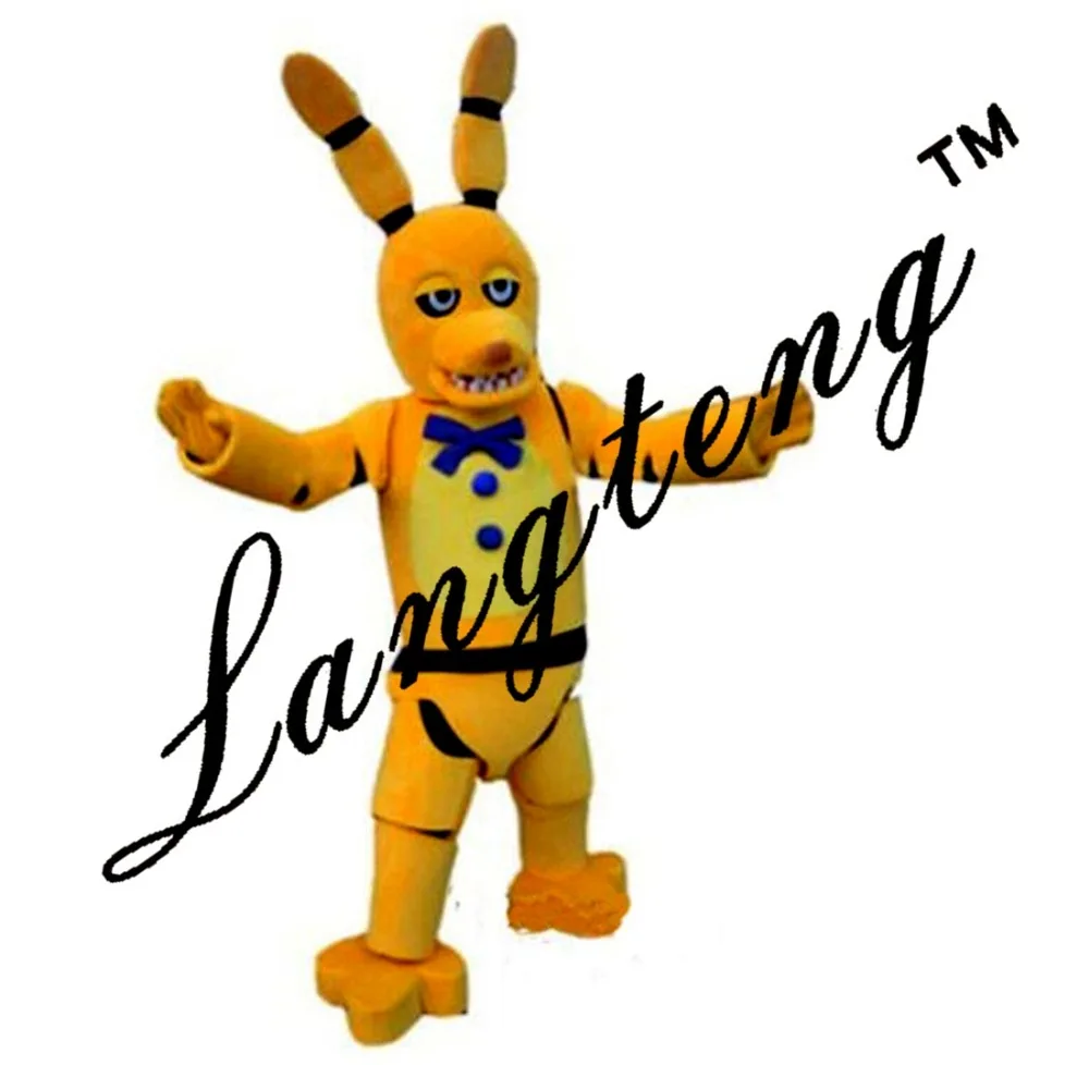 Five Nights at Freddy's игрушка из игры «FNAF» жуткий желтый кролик маскоты костюмы для взрослых Рождество Хэллоуин наряд