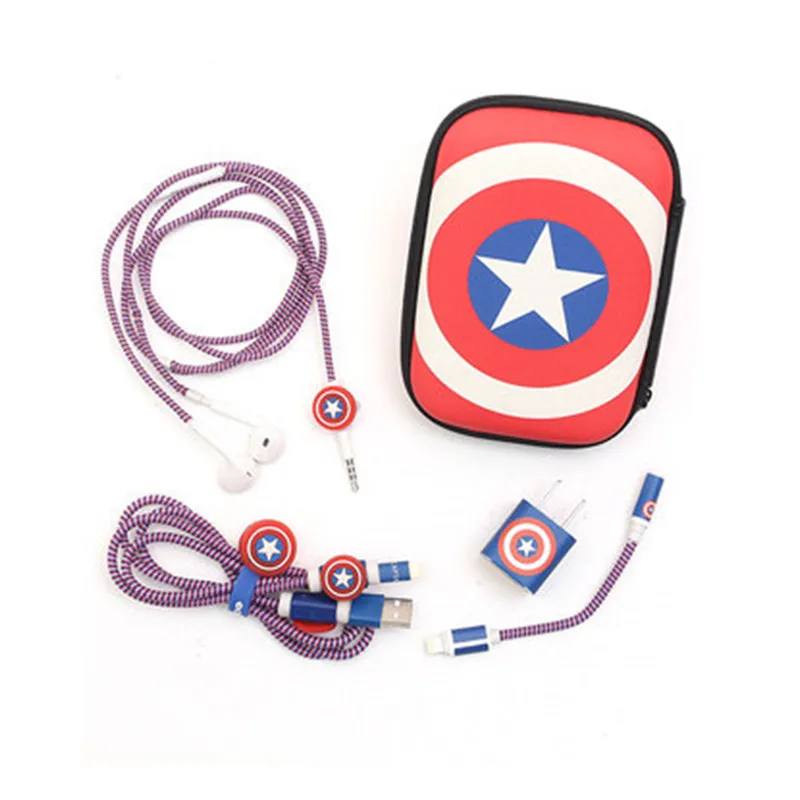 Новейший мультяшный USB кабель защита для наушников iPhone 7 7plus 6 6s 8 X кабеля зарядки и