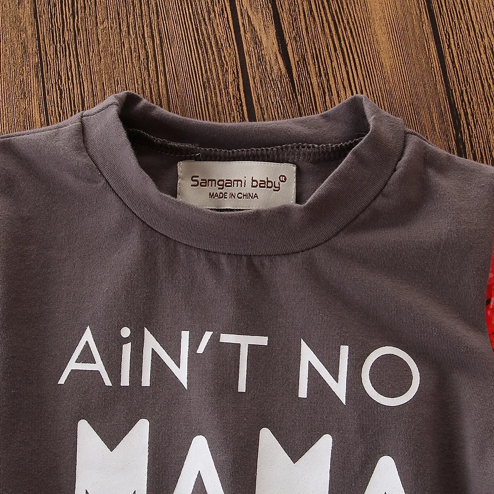 Костюм для маленьких девочек с цветочным принтом Топ длинным рукавом штаны