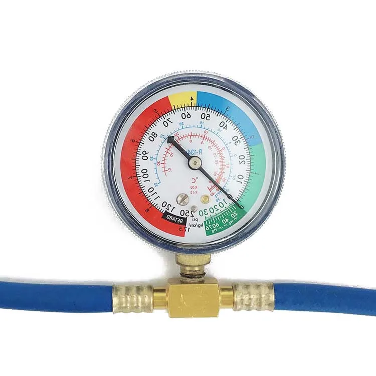 1pc Metal R134a Recharge Measuring Hose Pressure Gauge Adapter Car Air Conditioning Refrigerant Charging Pipe 300mm | Автомобили и