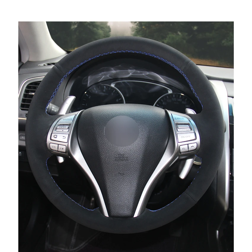 Сшитая вручную черная замшевая кожа для Nissan Teana 2013-2018 Altima X-Trail 2014-2017 | Автомобили и