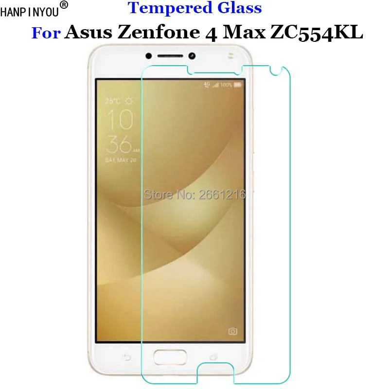 Для Asus Zenfone 4 Max ZC554KL закаленное стекло 9H 2.5D Премиум Защитная пленка для экрана 5