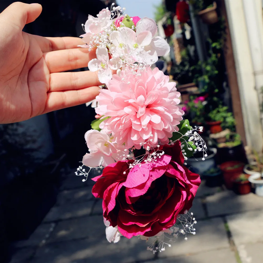 Для женщин леди диадема невесты моделирования цветочный венок гирлянда