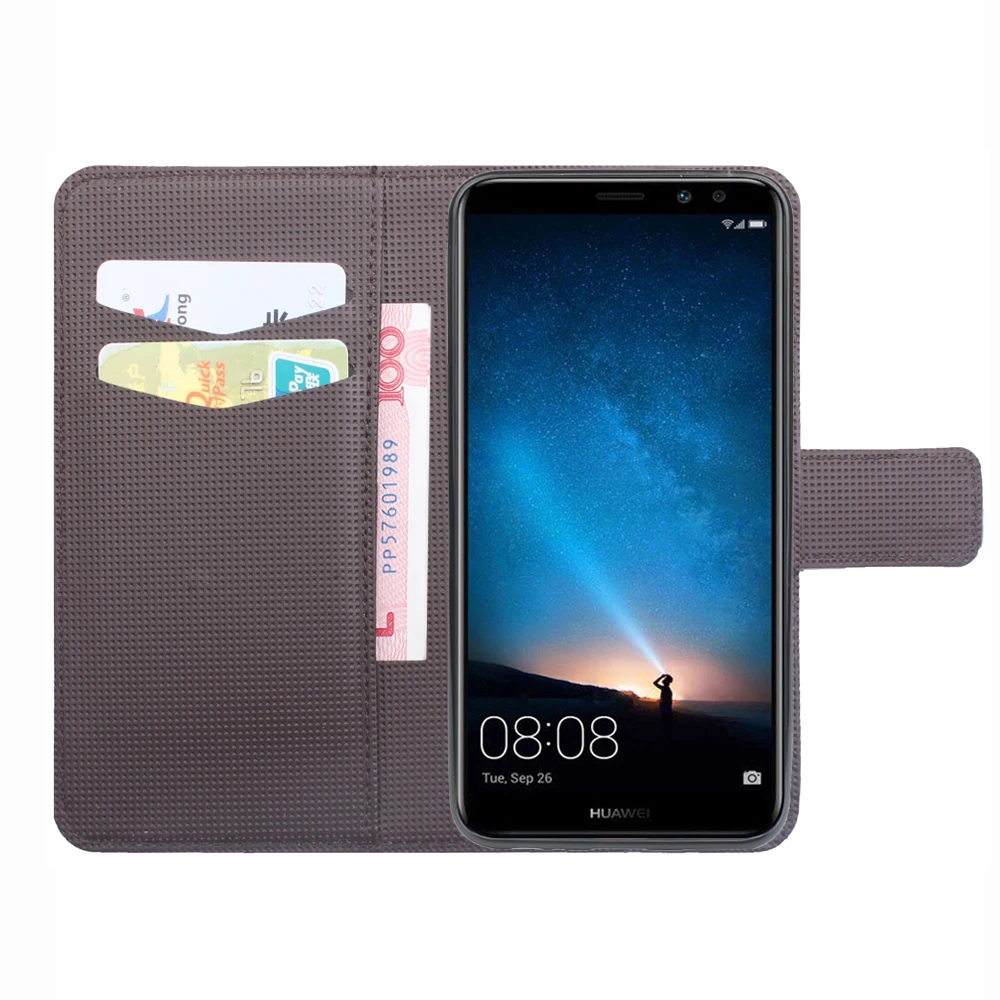 Телефон кожаный чехол для huawei Коврики 10 Lite кошелек телефона Nova 2i Maimang 6 Honor 6A 6C Pro 9I v9