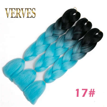 T1B/33/27 VERVES плетеные волосы 1 шт. 24 ''большие синтетические косы 100 г/шт., вязанные волосы с эффектом омбре, высокотемпературное волокно для наращивания волос - Цвет: T1B/33/27