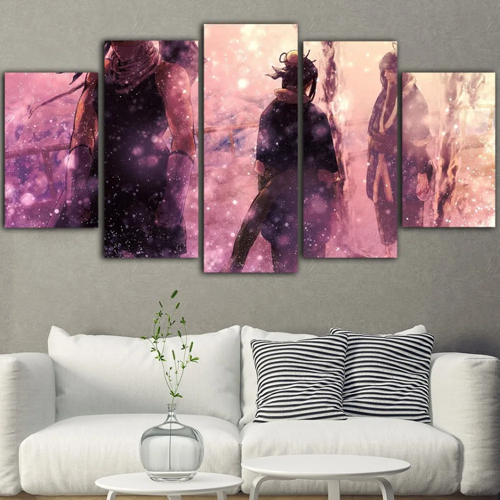 5Pieces Hot Anime Naruto Poster Cuadros Decoracion Dormitorio Canvas Painting Tableau Mural Room Decor Drop Shipping | Дом и сад