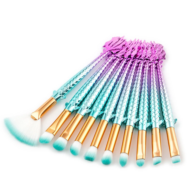 10 шт. Русалка Макияж Расчёски для волос комплект Основа макияжа лица смешивания