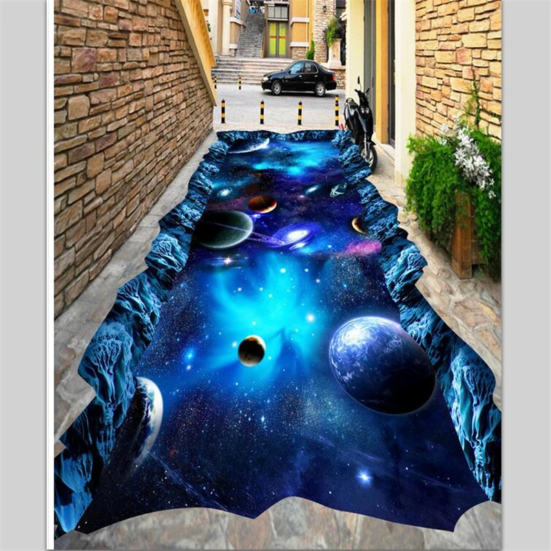 Напольная картина на заказ wellyu 3d фотография космическим небом 3D гостиная