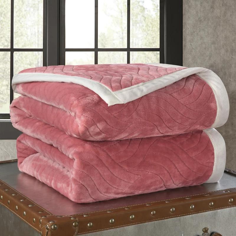 

21 Light luxury Bean Sand Blanket Elegant Comfortable Throws Coral Fleece Bedspread For Sofa/Bed/Home 1pcs Blanket 45