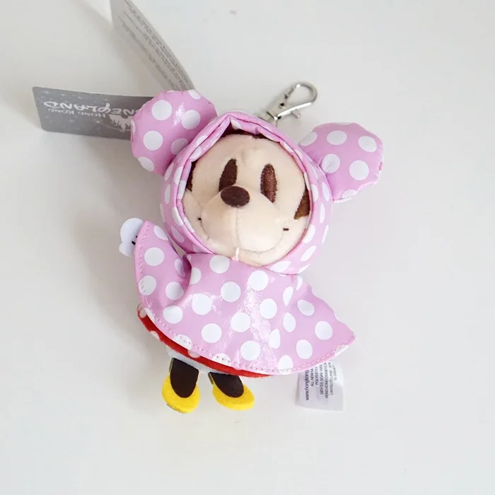 minnie Милые мягкие Мультяшные плащи Дональд плюшевые игрушки мягкие Минни Микки мягкие животные куклы игрушки брелок для девочек детские подарки на день рождения - Цвет: minnie
