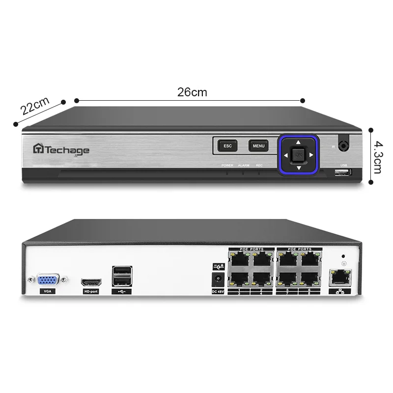 Techage H.265 4MP система безопасности камера 8CH POE NVR 2 8 12 мм моторизованный авто зум