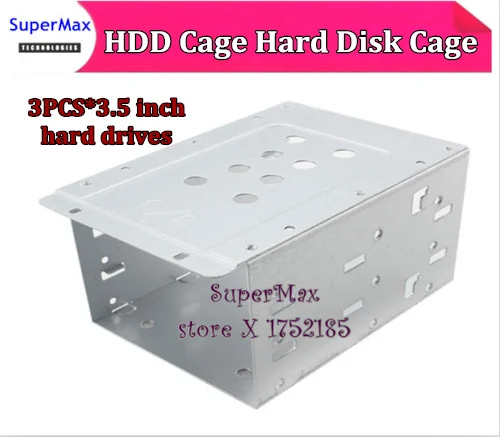 

NEW ARRIVALS 1pcs HDD Cage Hard Disk Cage 3.5'' Hard Disk Drive Mounting Bracket Kit Save Space Put in 3PCS hard drives