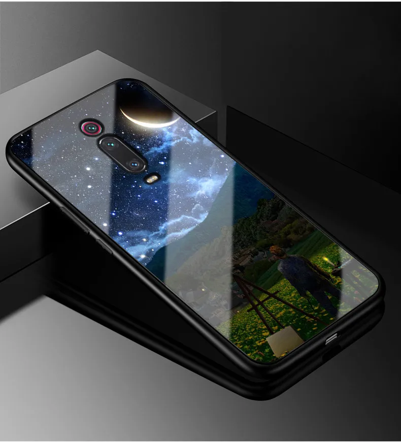 Для Xiaomi mi 9 T чехол mi 9 T Pro PC Пластиковый стеклянный чехол для телефона черный ТПУ бампер чехол для Xiaomi mi 9 T Pro mi 9 T mi 9 T Pro 6,39 чехол