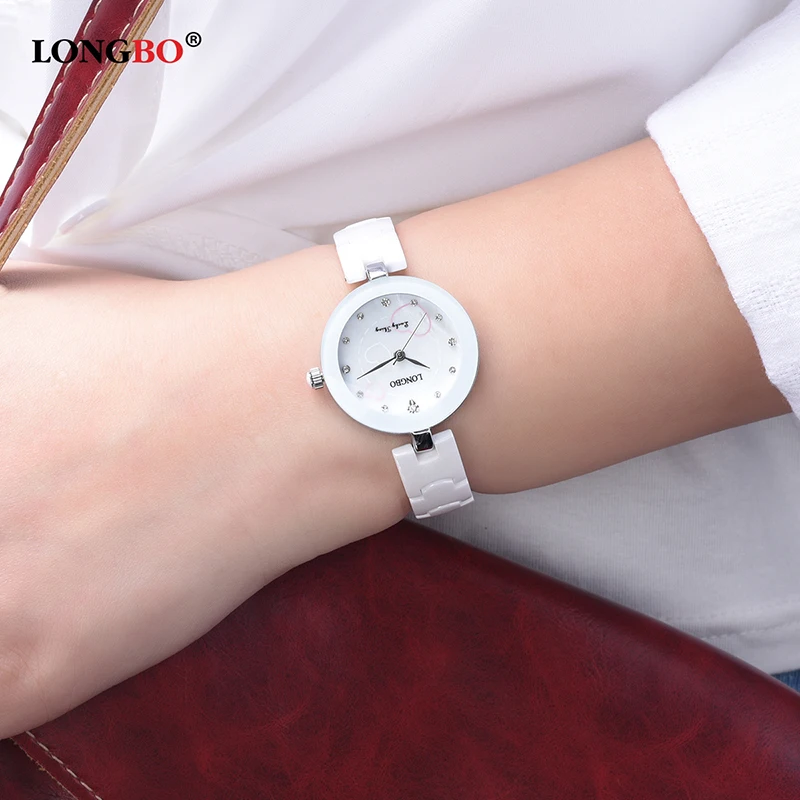 

Women Watch Luxury Brand Fashion Quartz Watch Ceramic White Gold Strap Women Dress Woristwatches Geneva Hodinky Relogio Feminino