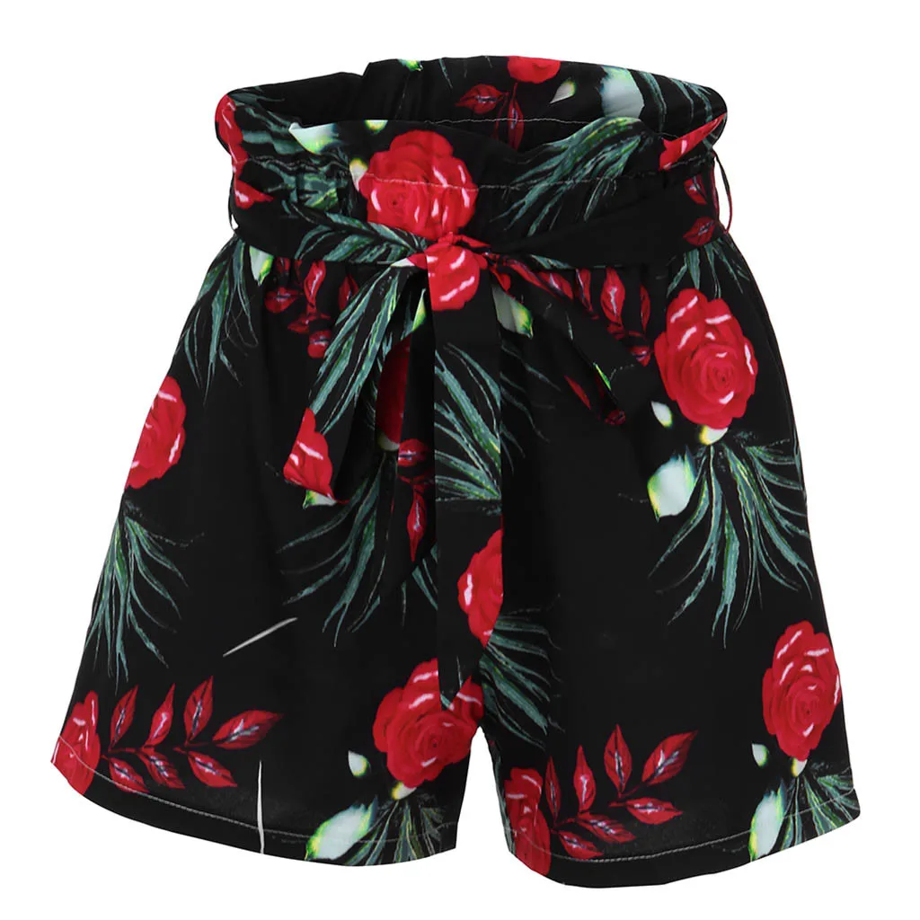Шорты женские модные размера плюс цветочный принт бандажные шорты Pantalones Cortos Mujer Spodenki Damskie шорты Feminino szorty