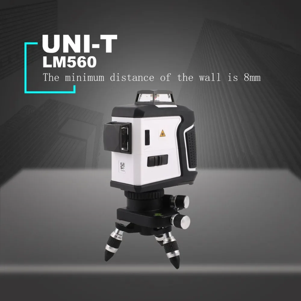 UNI T LM560 660nm ручной лазерный нивелир 3D 12 линий уровень вертикальный 360 горизонт