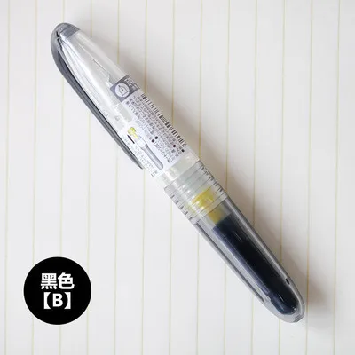 black pen 1 шт. Pilot Japan petit cute 1 шт. прозрачная стальная ручка перьевая ручка 0,5 мм Роскошные модные перьевые ручки новые ручки - Цвет: black pen