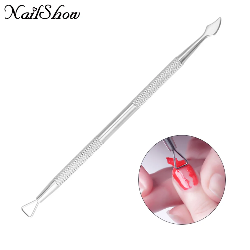 Nailshow УФ Гель лак для удаления кутикулы толкатель из нержавеющей стали мертвой