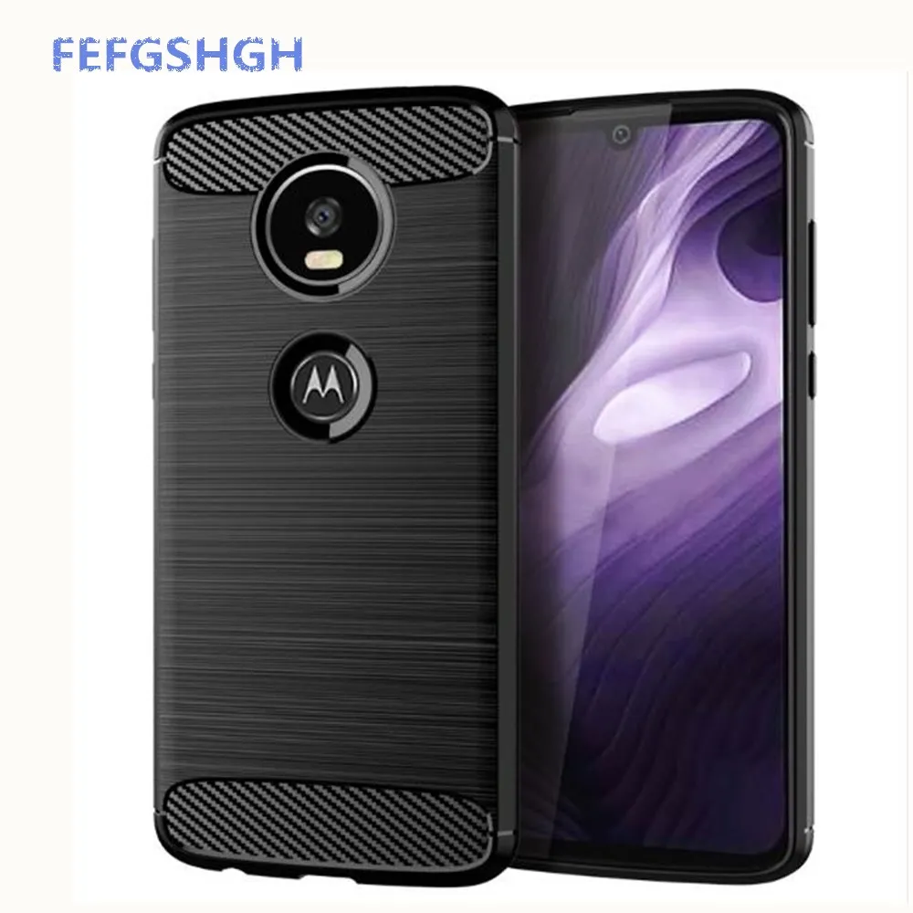 Carbon Fiber Cover For Motorola Moto Z4 Play Case Rubber Silicone Phone Cases Back | Мобильные телефоны и аксессуары