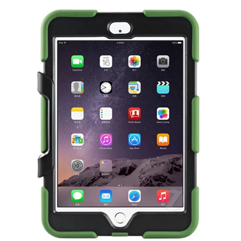 NEW Full Screen Protection Case for Apple iPad Mini 4 7.9inch Retina Kickstand Kids Silicone Rubber Armor Defender Cover | Компьютеры и