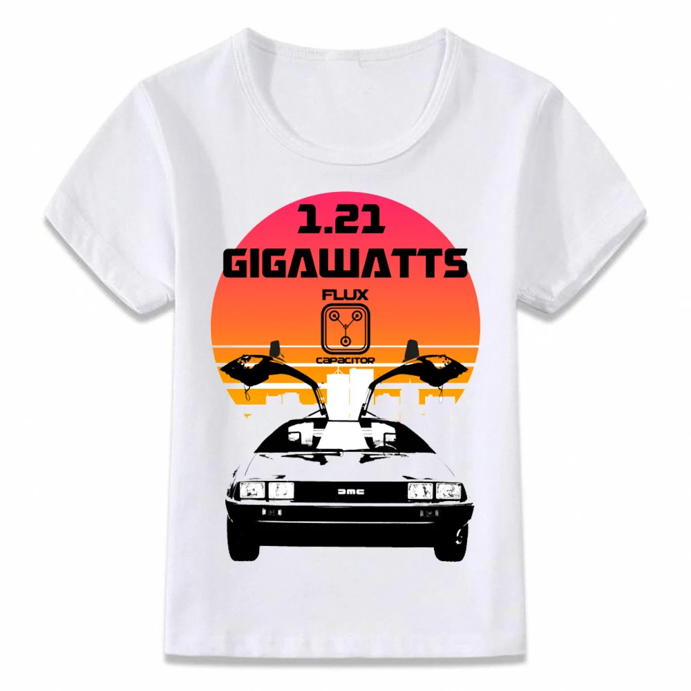 Детская одежда футболка Back To The Future DeLorean Time для путешествий DMC 12 Sci fi маленьких