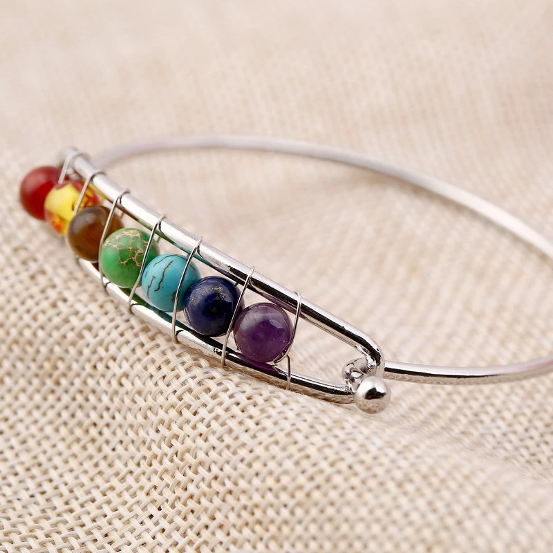 7 Чакра браслет с бусинами запахом модные богемные ювелирные изделия