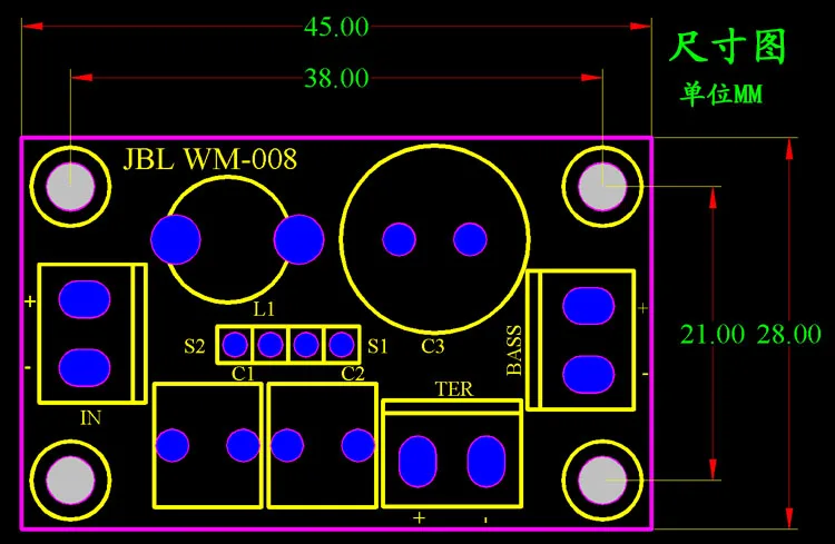 Мини регулируемые басы/твитер Частотный разделитель 2 пути аудио кроссовера
