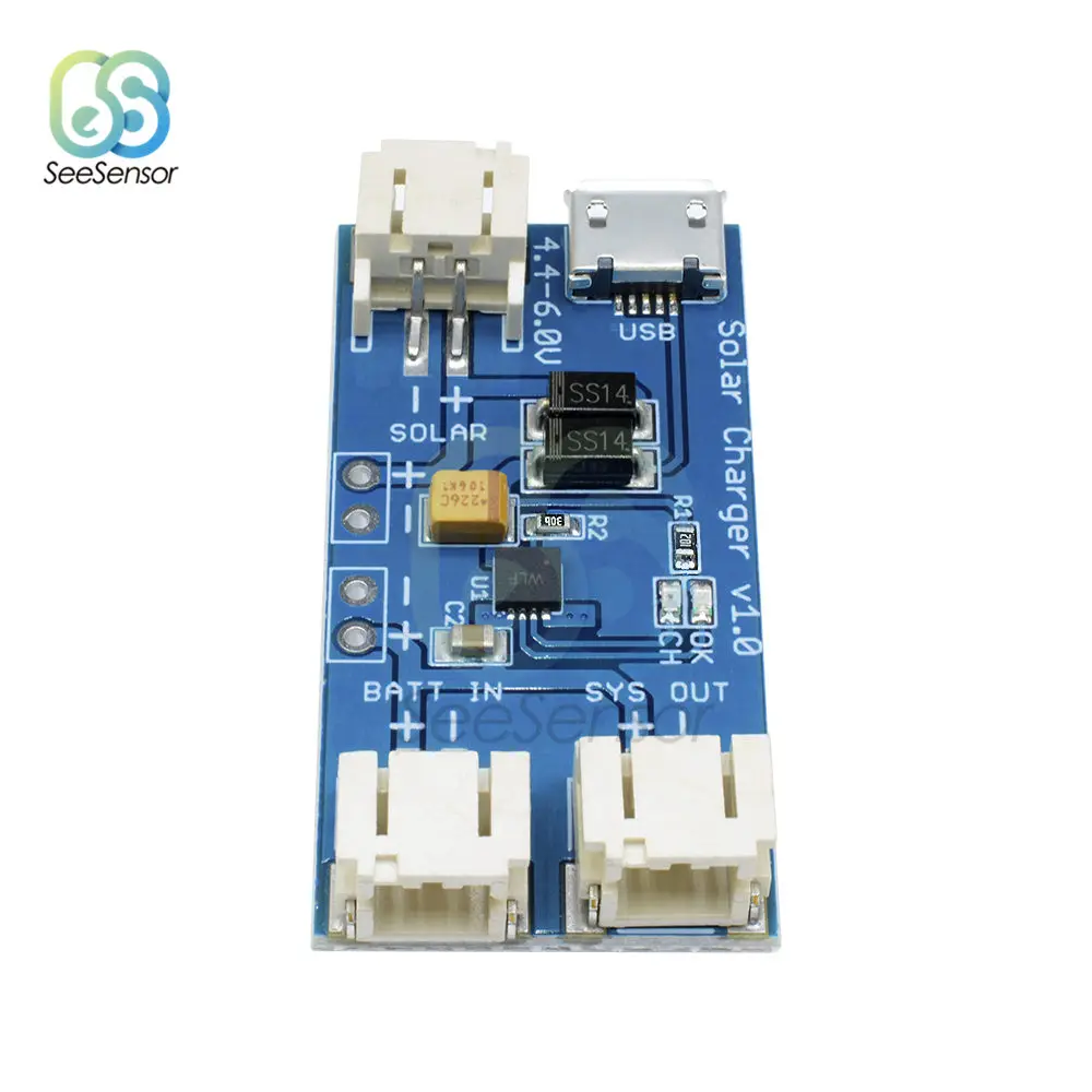 CN3065 Mini Solar Lithium Battery Charger Board Lipo Charging Module Panel Micro USB for Outdoor Camping Sports | Инструменты