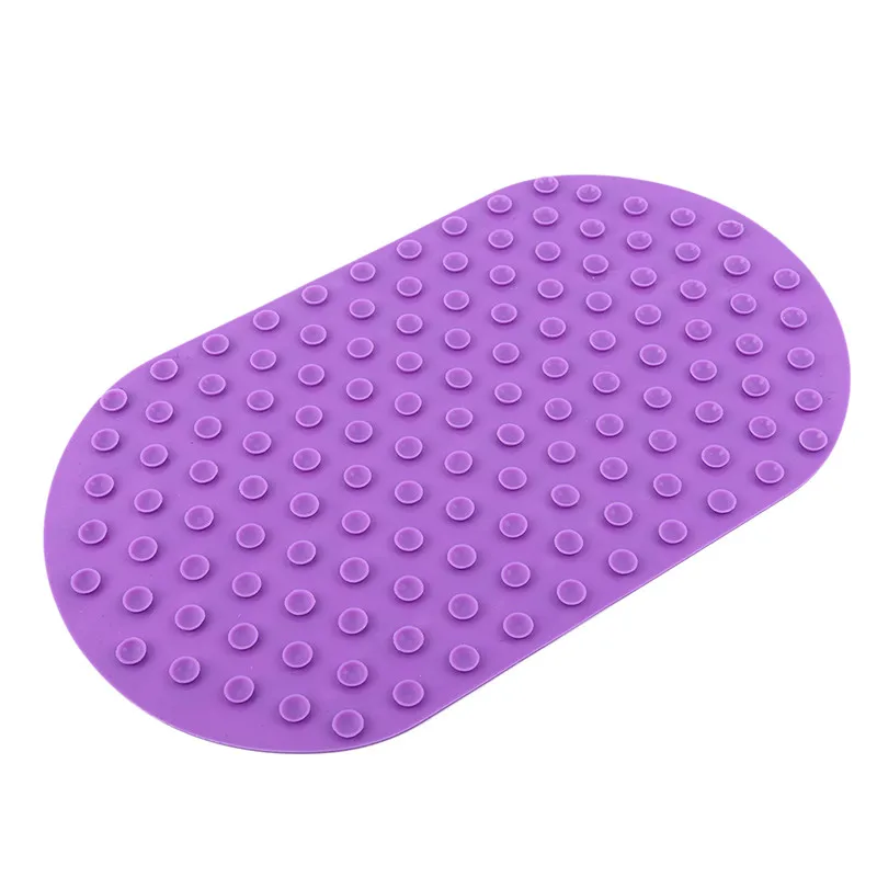 purple Держатель для детской ванны, противоскользящая кровать, детская силиконовая подушка для душа, мультяшный коврик для ванной, для новорожденного ребенка, душевая сетка, коврик для ванной - Цвет: purple