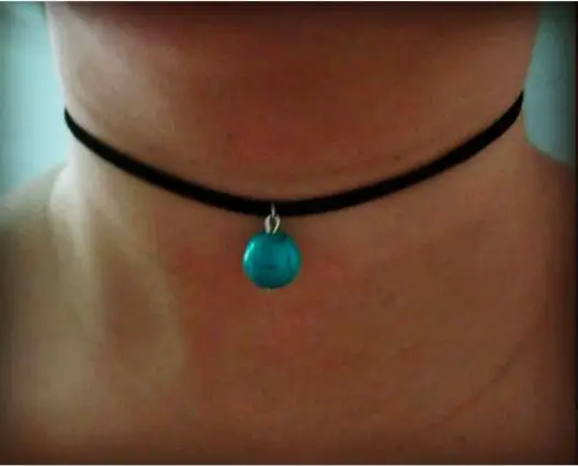 Ожерелье воротник XL 083 замшевая цепочка женское бархатное Черное ожерелье в виде