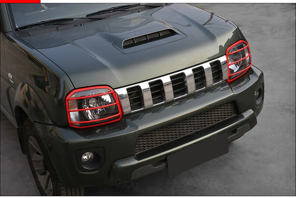 MOPAI колпаки для автомобильных ламп для Suzuki jimny на 2007 вверх, металлический автомобильный головной светильник, головной светильник, крышка лампы, наклейки для Suzuki, аксессуары для jimny
