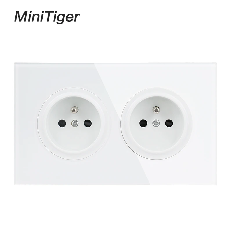 Minitiger 146 Французский Кристалл закаленное чистое стекло панель 16A двойная