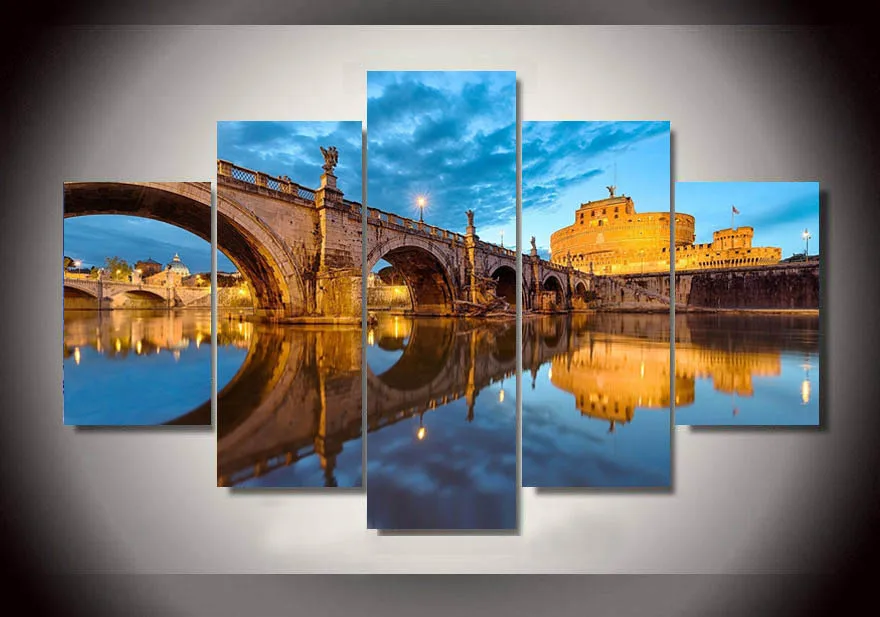 Высококачественная современная картина напечатанная на холсте мостике для